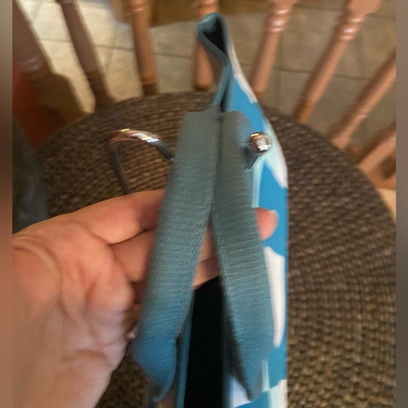 Bally-EUC- Stylish Teal and White Tote Bag - Like New - Picture 12 of 12